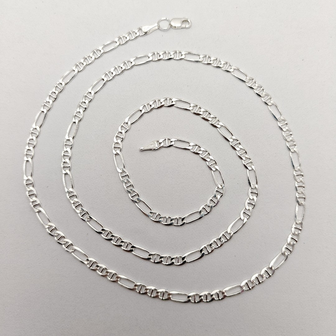 CADENA TEJIDO 3X1 PLATA .925 60 CM 8.5 GR (NUEVO)