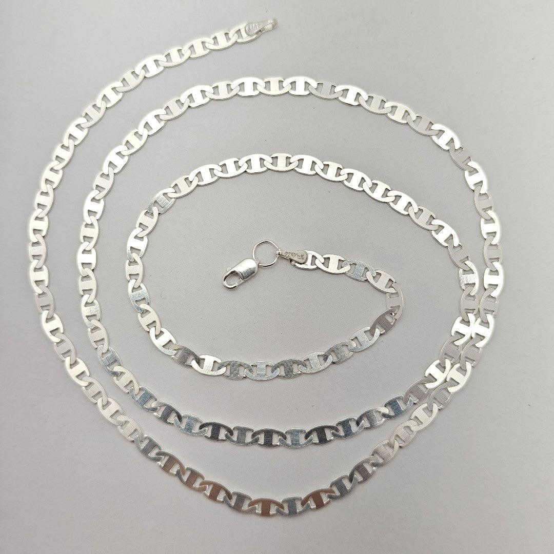 CADENA TEJIDO GUCHI PLATA .925 60 CM 9.1 GR (NUEVO)