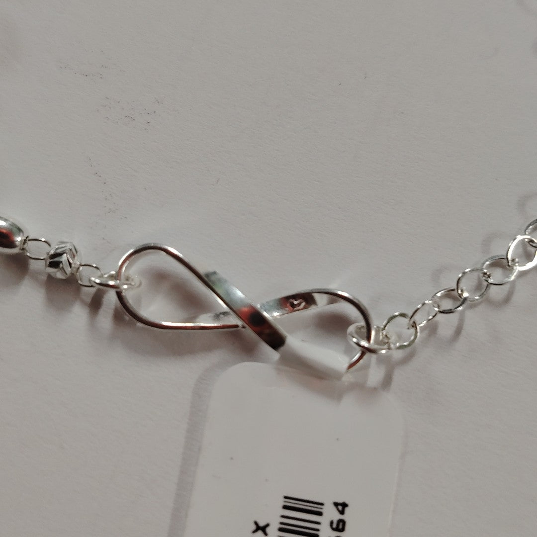 PULSERA TEJIDO INFINITO PLATA .925 18 CM 2.3 GR (NUEVO)