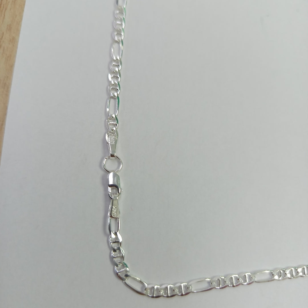 CADENA TEJIDO MARINERO PLATA .925 55 CM 8 GR (NUEVO)