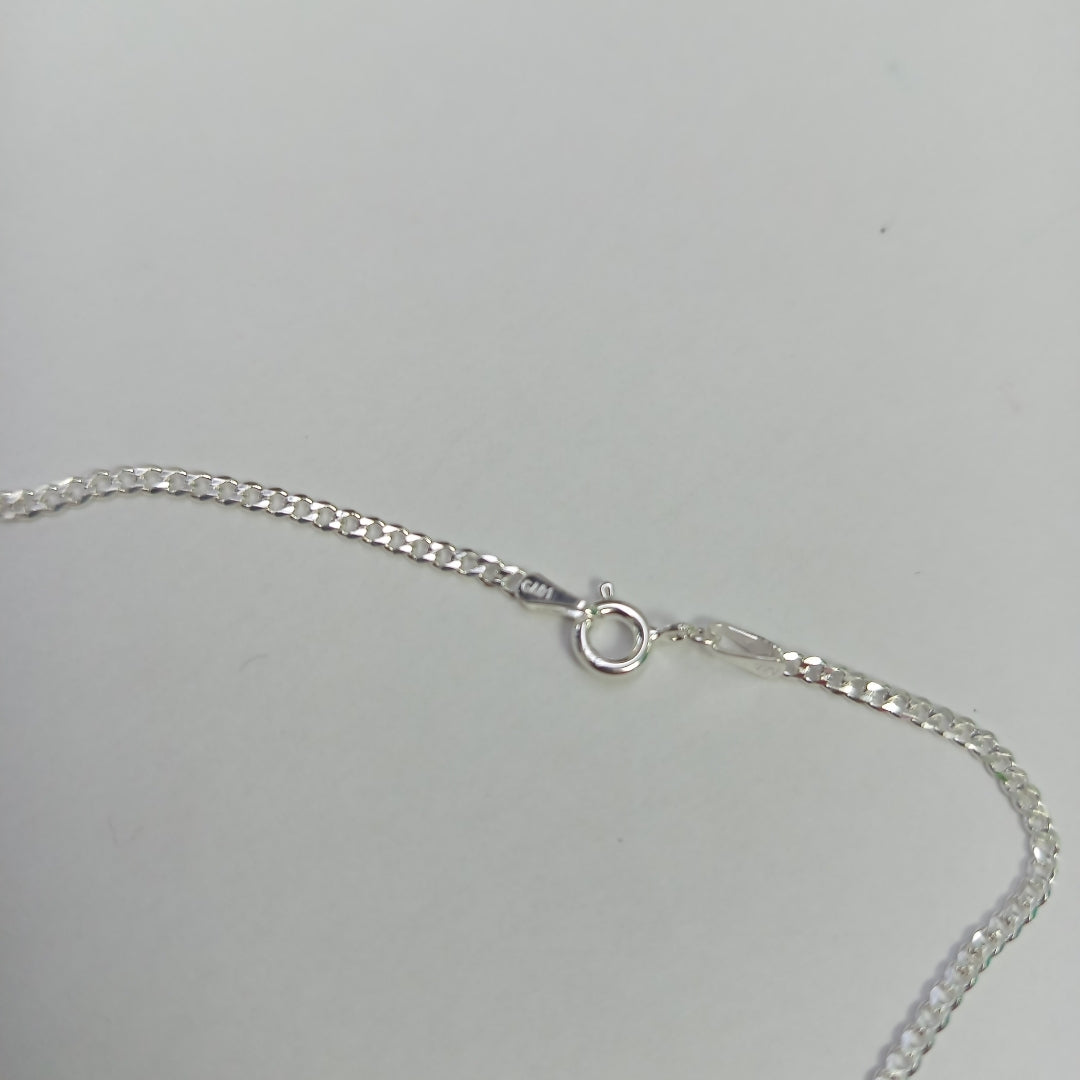 CADENA TEJIDO BARBADO PLATA .925 55 CM 5.4 GR (NUEVO)