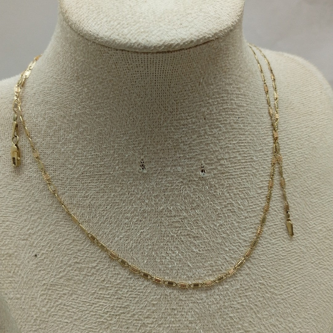 CADENA ORO, ORO COMBINADO 14 K 3.2 GRMS (SEMINUEVO)