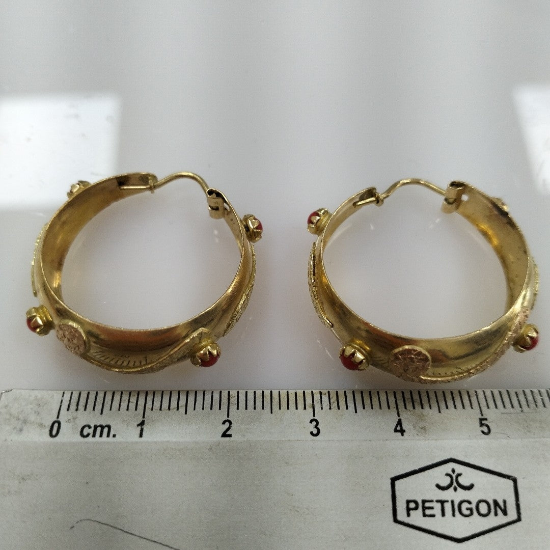 ARRACADAS PAR ORO 14 K 7.2 GRMS (SEMINUEVO)
