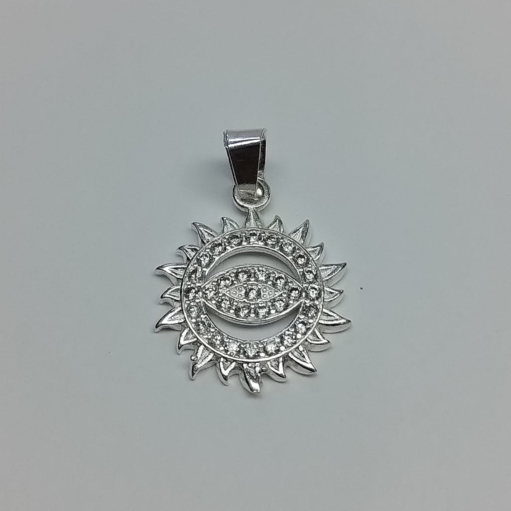 DIJE OJO MAGICO CON CIRCONIAS PLATA .925 2 GR (NUEVO)