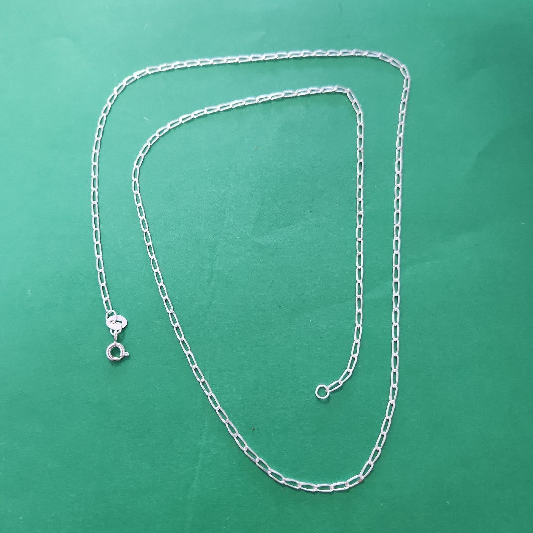 CADENA TEJIDO ESLABONES PLATA .925 60 CM 2.7 GR (NUEVO)