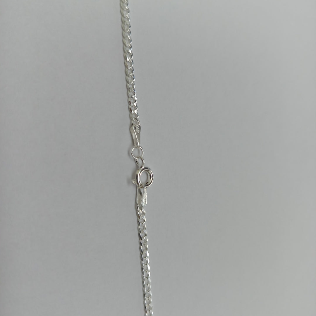 CADENA TEJIDO BARBADO PLATA .925 55 CM 5.5 GR (NUEVO)