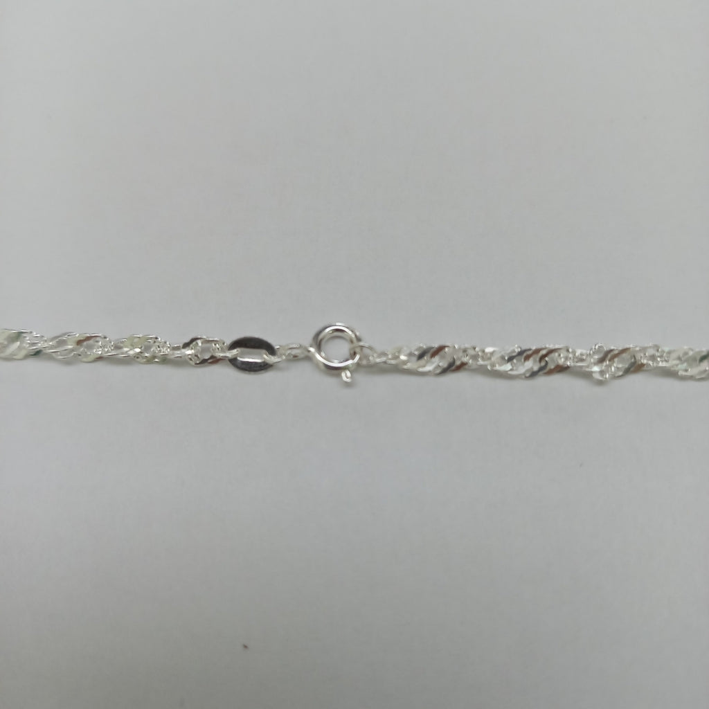CADENA TEJIDO MEDIO TORZAL PLATA .925 55 CM 6.1 GR (NUEVO)