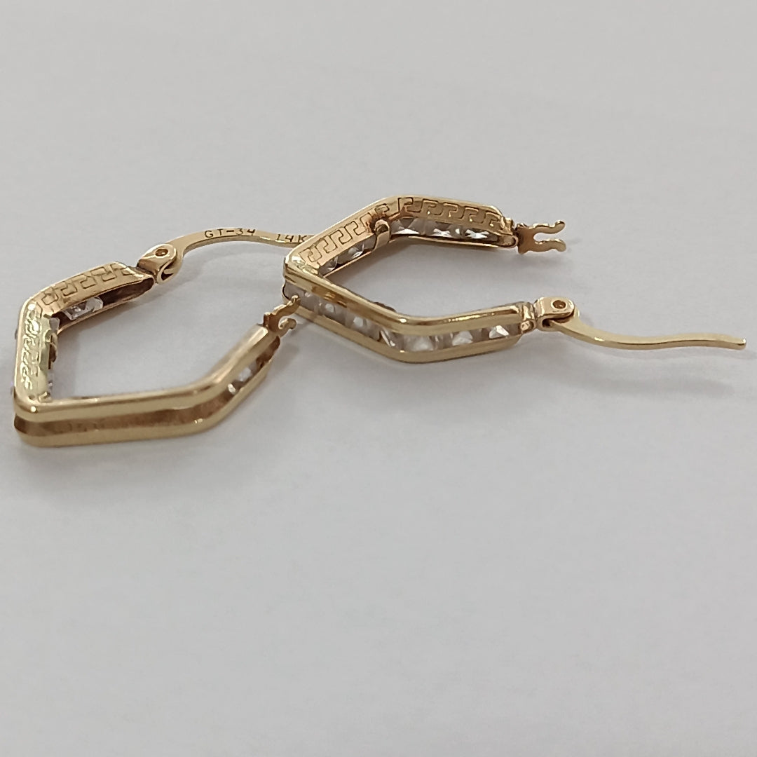 ARRACADAS PAR ORO 14 K 2 GRMS (SEMINUEVO)