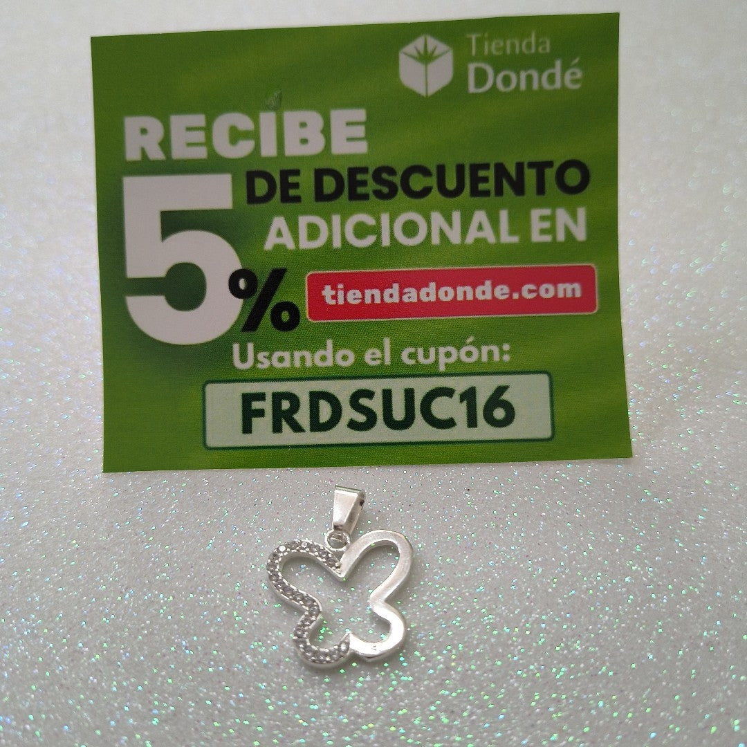 DIJE MARIPOSA C/CIRCONIAS PLATA .925 2.4 GR (NUEVO)