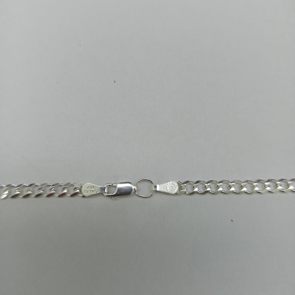 CADENA TEJIDO BARBADO PLATA .925 55 CM 12.6 GR (NUEVO)