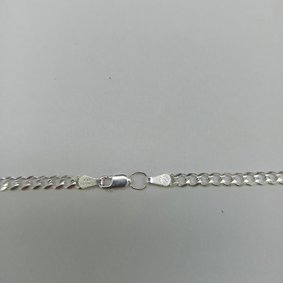 CADENA TEJIDO BARBADO PLATA .925 55 CM 12.6 GR (NUEVO)