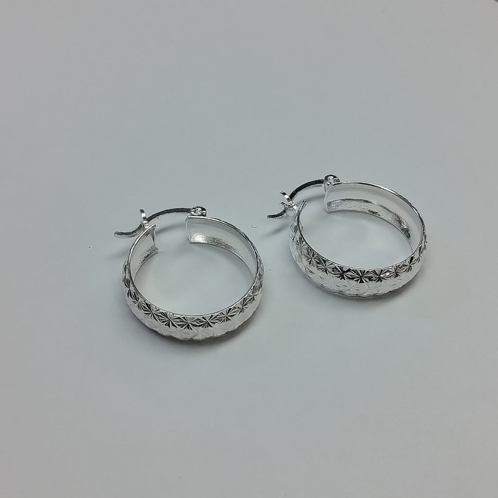 PAR ARRACADAS FACETADAS PLATA .925 3.4 GR (NUEVO)