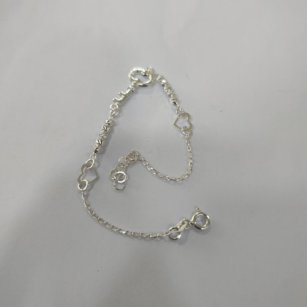 PULSERA TEJIDO LLAVE PLATA .925 18 CM 2.3 GR (NUEVO)
