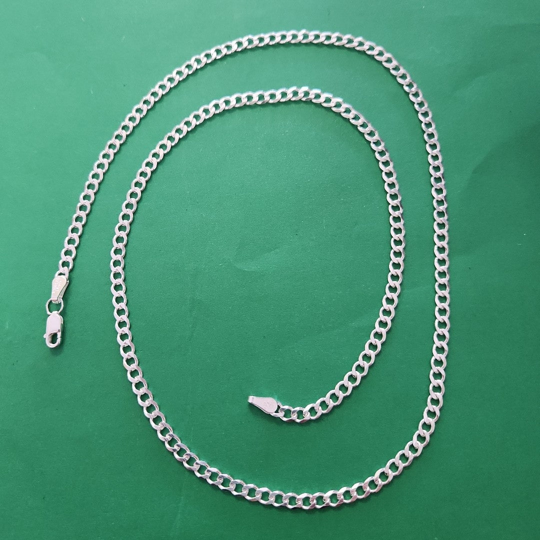 CADENA TEJIDO BARBADO PLATA .925 60 CM 12.9 GR (NUEVO)