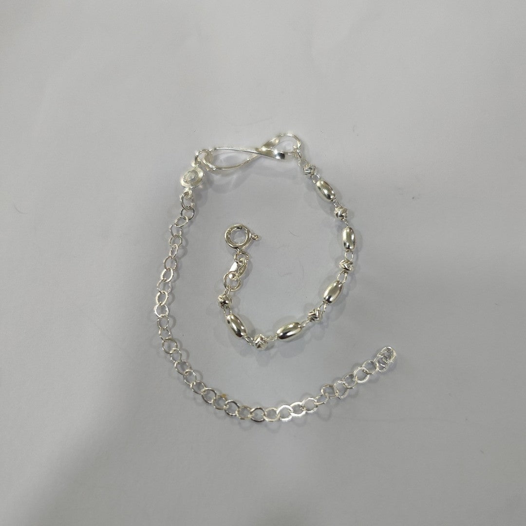 PULSERA TEJIDO ESPECIAL PLATA .925 18 CM 2.6 GR (NUEVO)