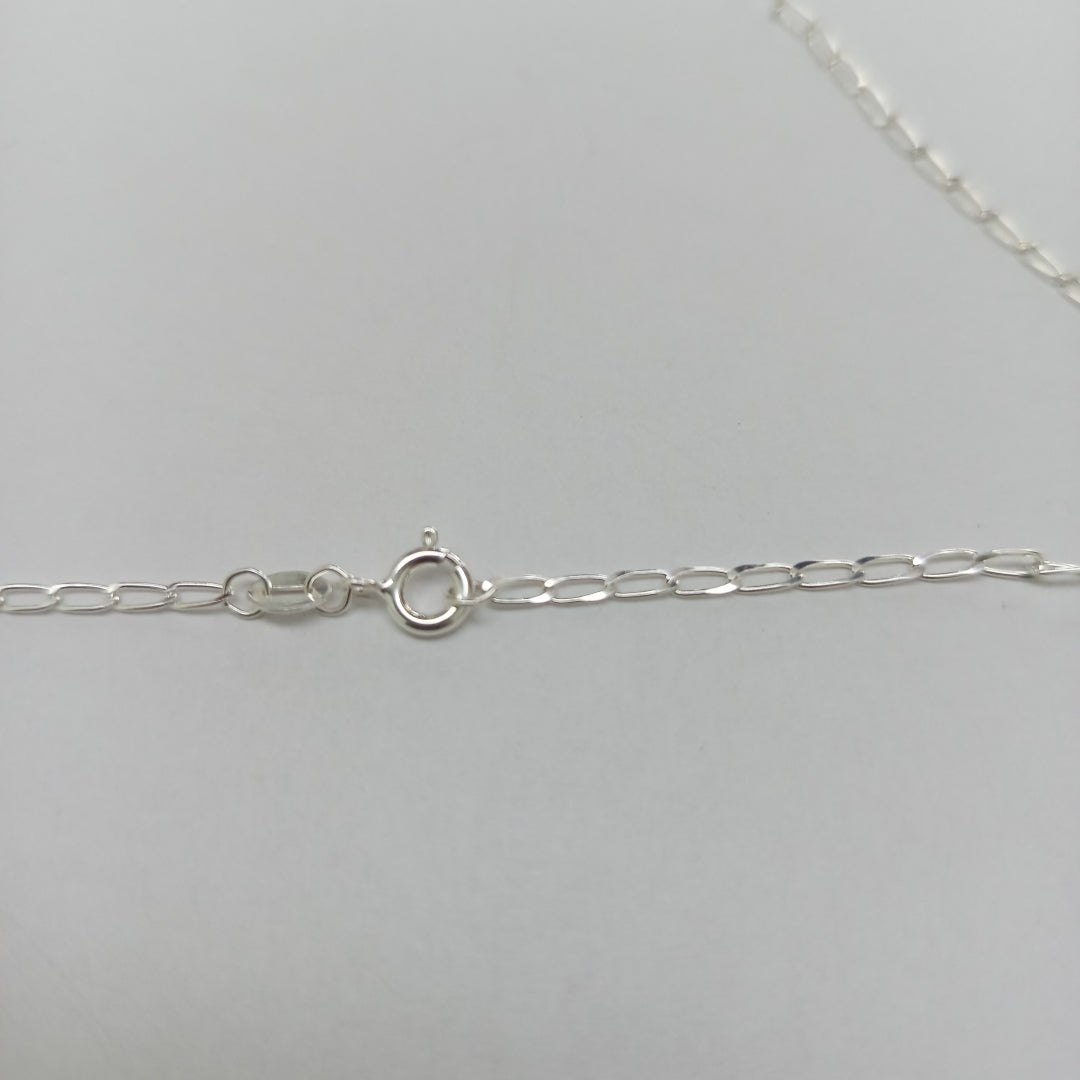 CADENA TEJIDO ESLABONES PLATA .925 60 CM 3.1 GR (NUEVO)