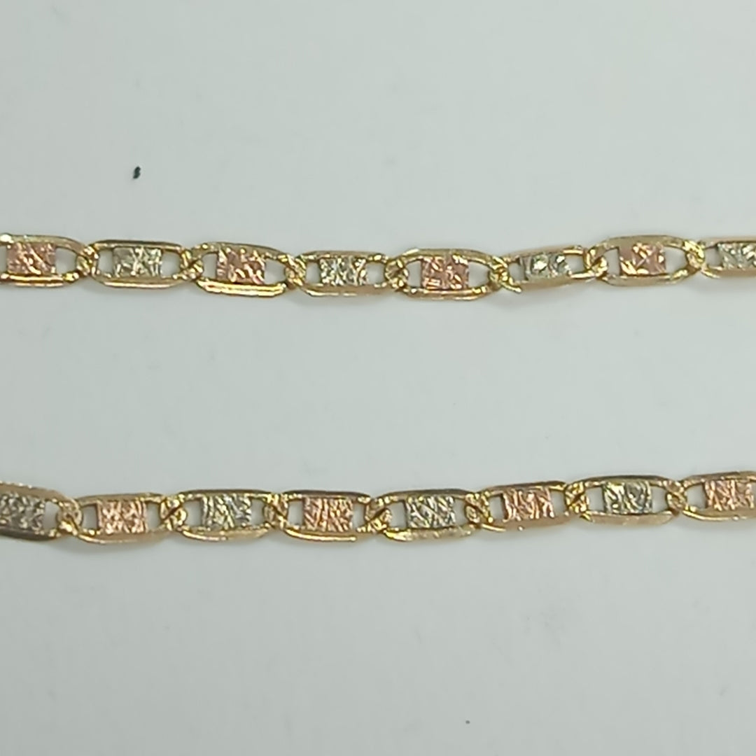 CADENA ORO COMBINADO 10 K 2,40 GRMS (SEMINUEVO)
