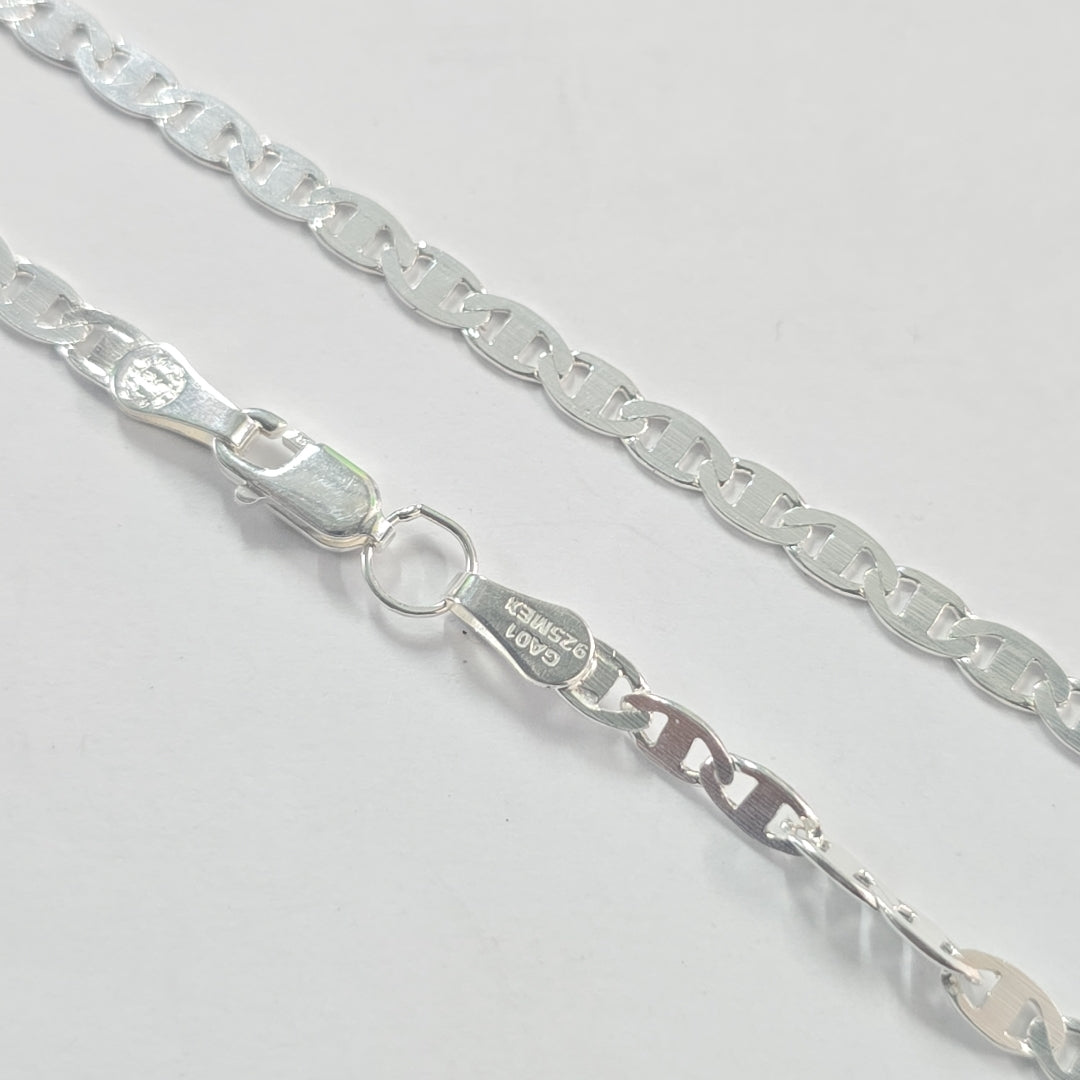 CADENA TEJIDO GUCHI PLATA .925 60 CM 9.3 GR (NUEVO)