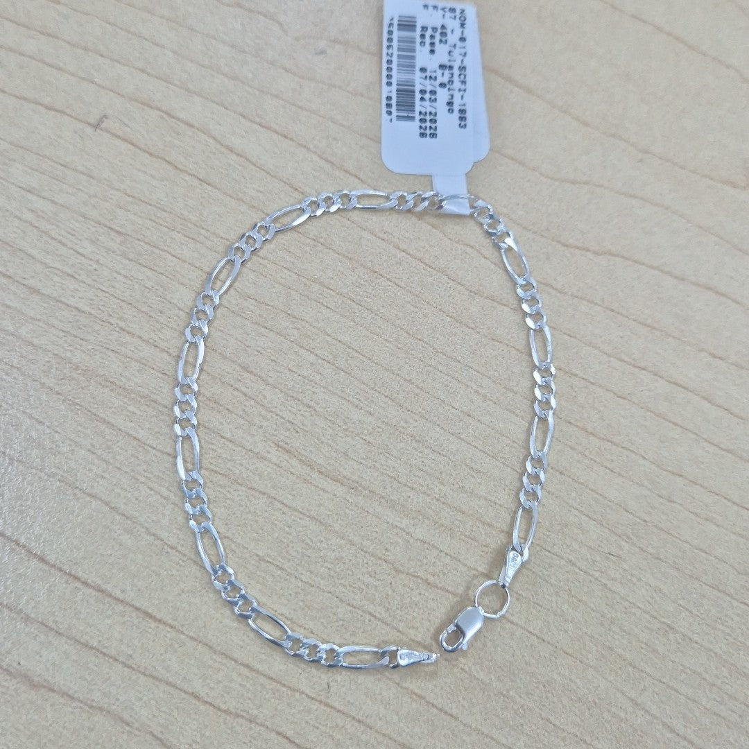 PULSERA TEJIDO 3X1 PLATA .925 18 CM 2.9 GR (NUEVO)