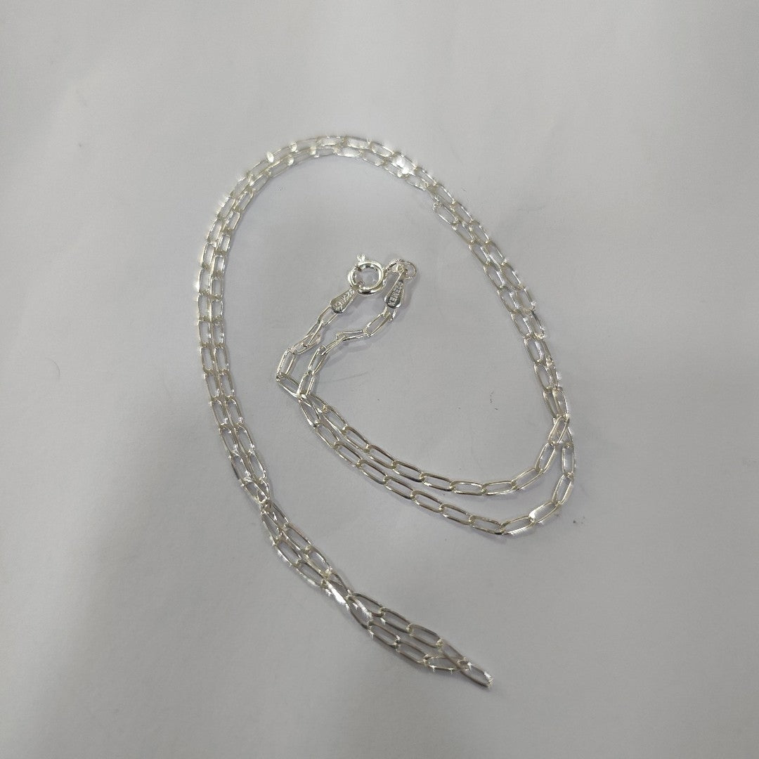 CADENA TEJIDO ESLABONES PLATA .925 50 CM 2.6 GR (NUEVO)