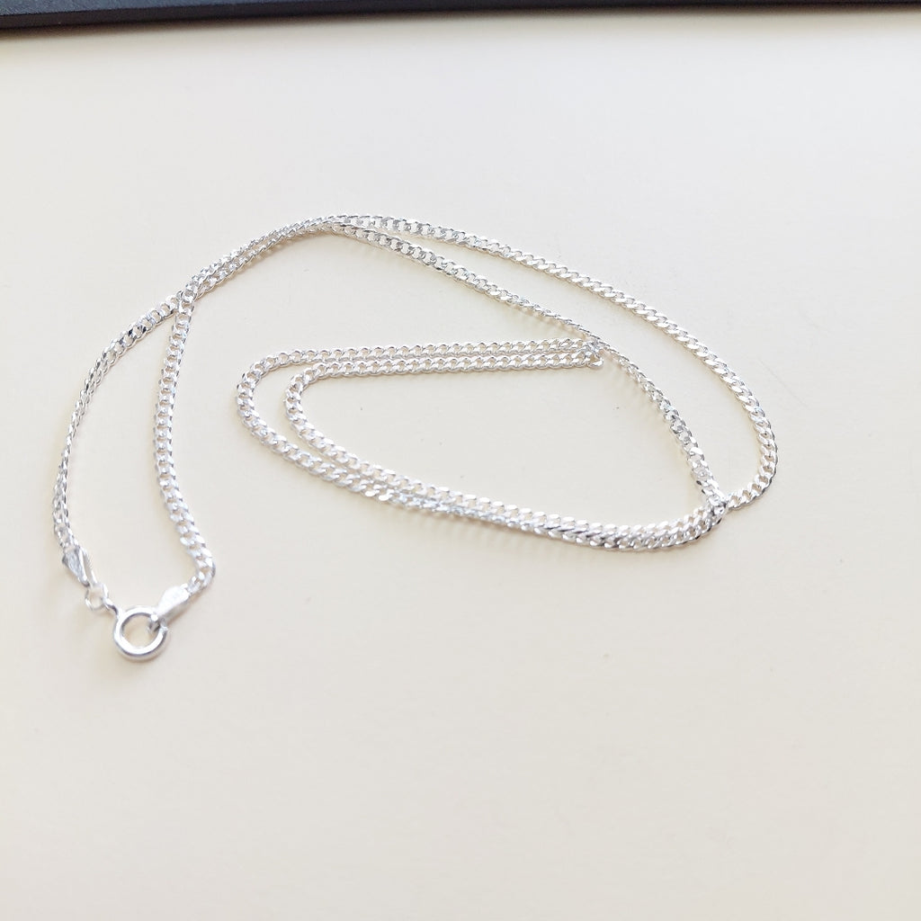 CADENA TEJIDO BARBADO PLATA .925 55 CM 5.4 GR (NUEVO)