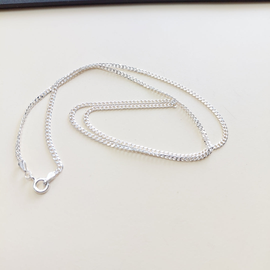 CADENA TEJIDO BARBADO PLATA .925 55 CM 5.4 GR (NUEVO)