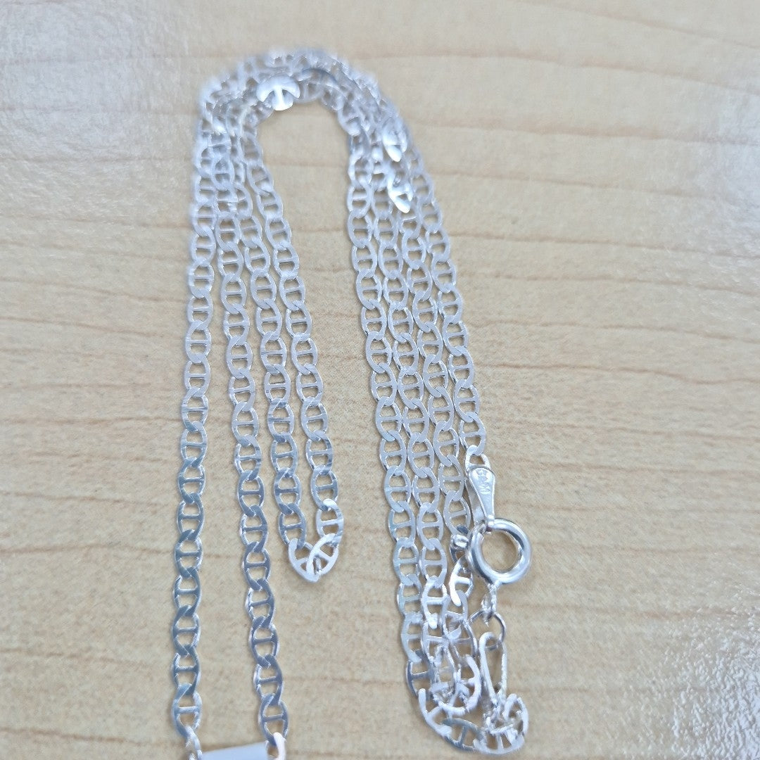 CADENA TEJIDO GUCHI PLATA .925 55 CM 3.3 GR (NUEVO)