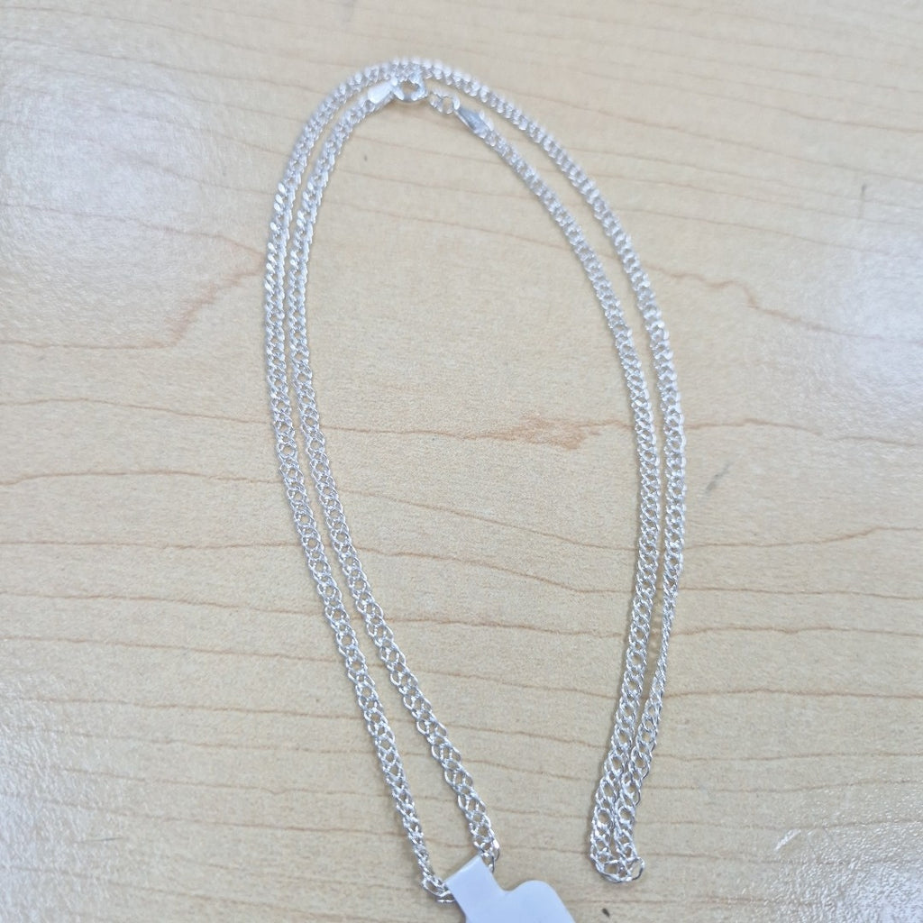 CADENA TEJIDO ESLABONES PLATA .925 55 CM 4.1 GR (NUEVO)