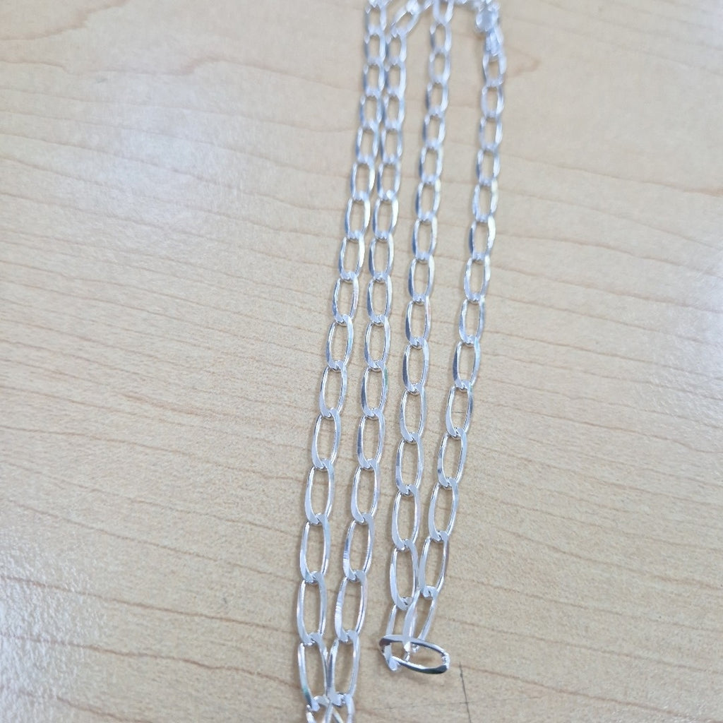 CADENA TEJIDO ESLABONES PLATA .925 60 CM 10.6 GR (NUEVO)