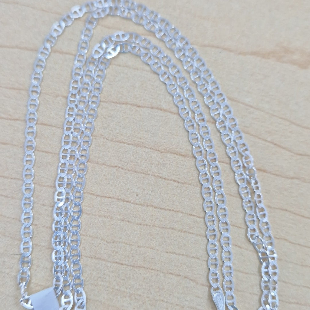 CADENA TEJIDO GUCHI PLATA .925 60 CM 3.9 GR (NUEVO)