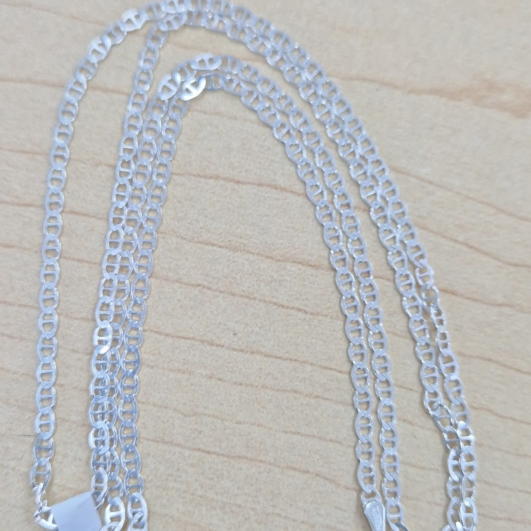 CADENA TEJIDO GUCHI PLATA .925 60 CM 3.9 GR (NUEVO)