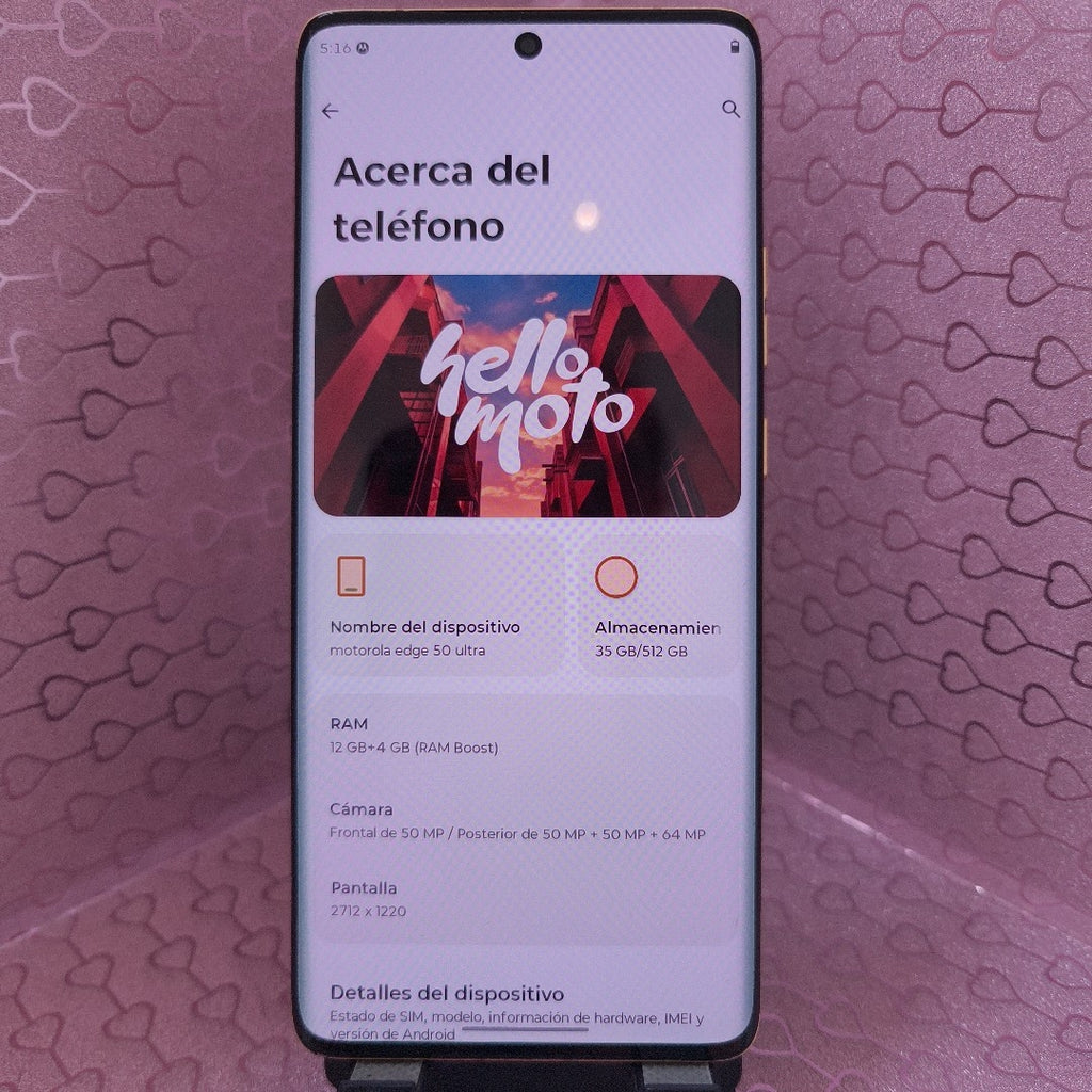 CELULAR MOTOROLA EDGE 50 ULTRA XT2401-1 (2024) 512 GB 12 GB RAM (SEMINUEVO)