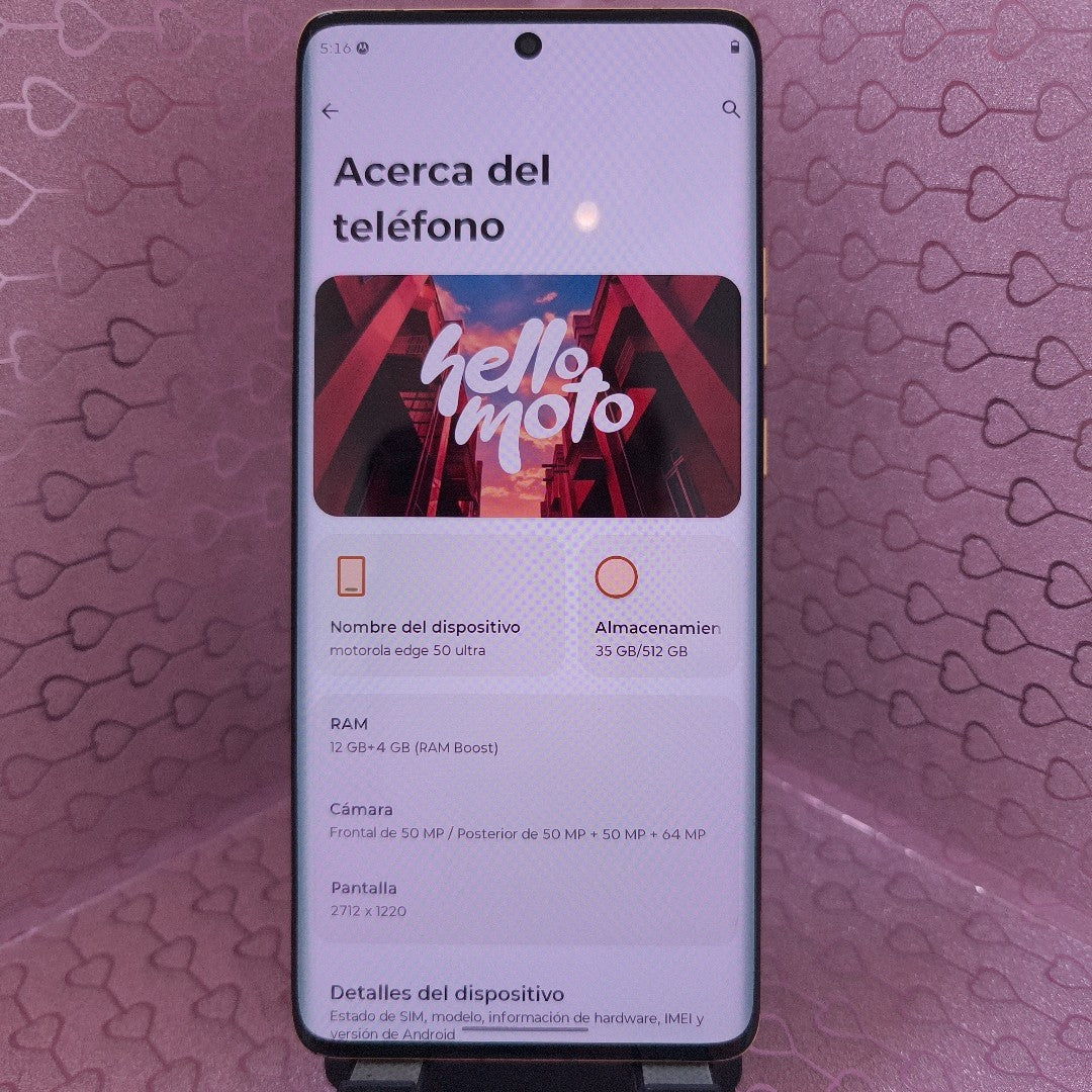 CELULAR MOTOROLA EDGE 50 ULTRA XT2401-1 (2024) 512 GB 12 GB RAM (SEMINUEVO)