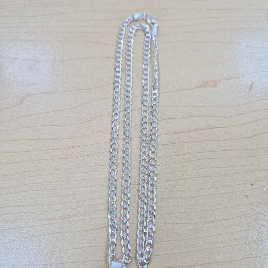CADENA TEJIDO BARBADO PLATA .925 60 CM 12.9 GR (NUEVO)