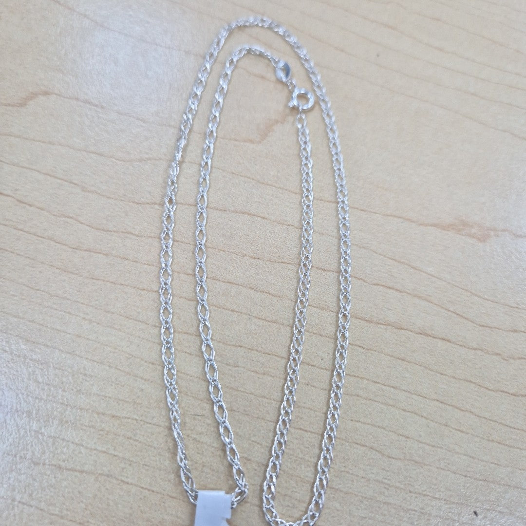 CADENA TEJIDO ESLABONES PLATA .925 50 CM 3.5 GR (NUEVO)