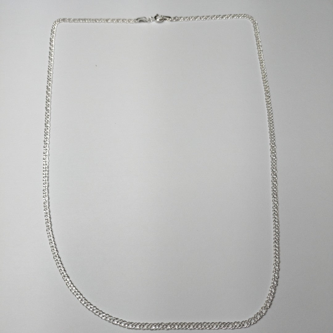 CADENA TEJIDO ESLABONES PLATA .925 55 CM 4.1 GR (NUEVO)