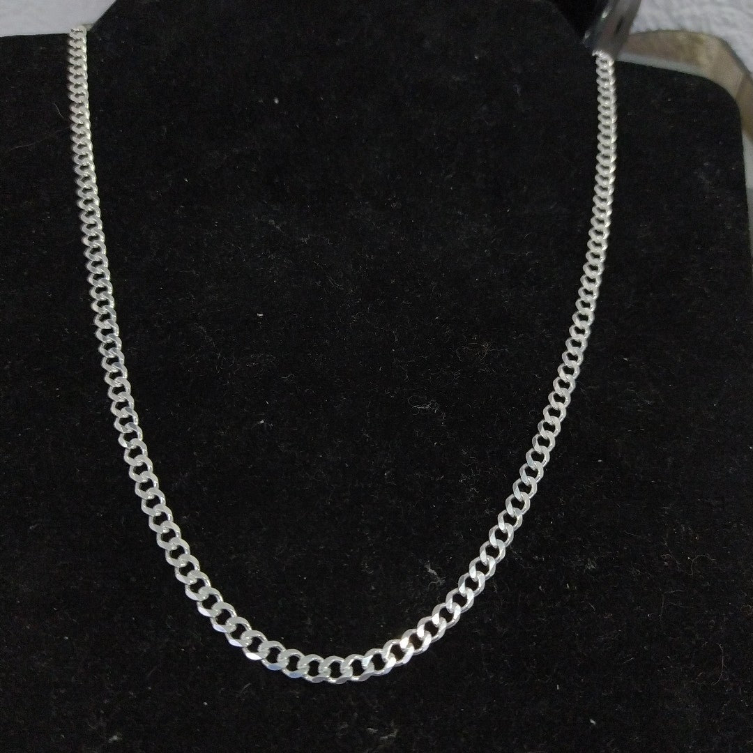 CADENA TEJIDO BARBADO PLATA .925 60 CM 13.7 GR (NUEVO)