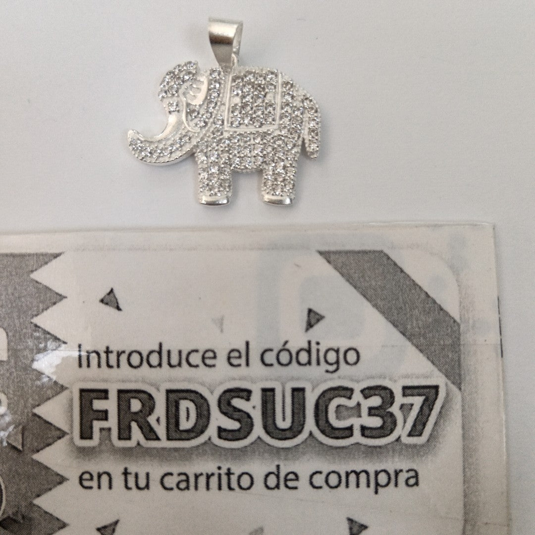 DIJE ELEFANTE C/CIRCONIAS PLATA .925 5.2 GR (NUEVO)