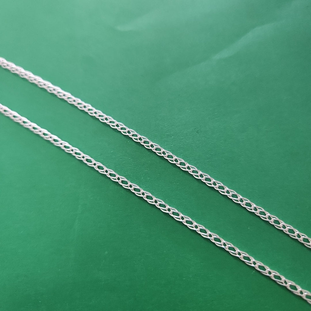 CADENA TEJIDO ESLABONES PLATA .925 50 CM 3.5 GR (NUEVO)