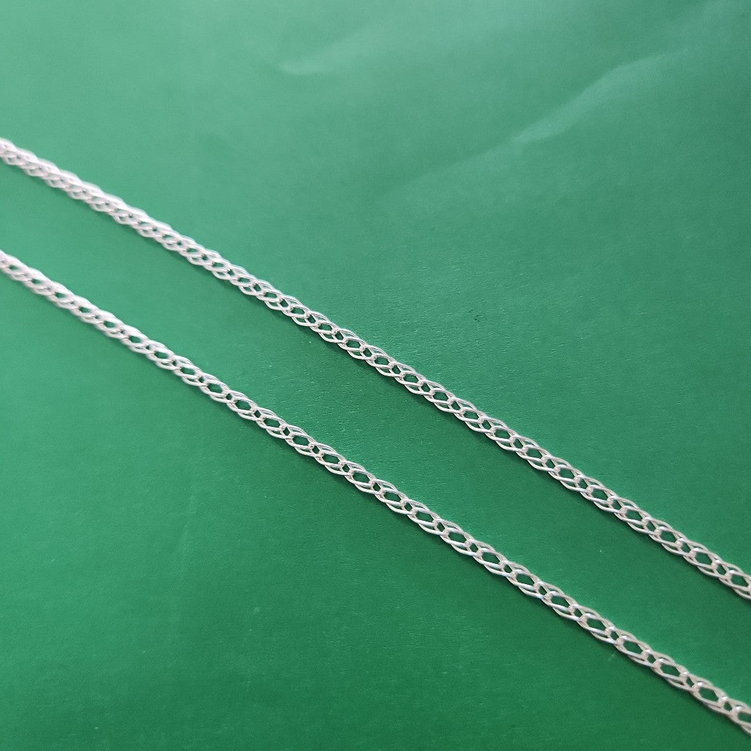 CADENA TEJIDO ESLABONES PLATA .925 50 CM 3.5 GR (NUEVO)