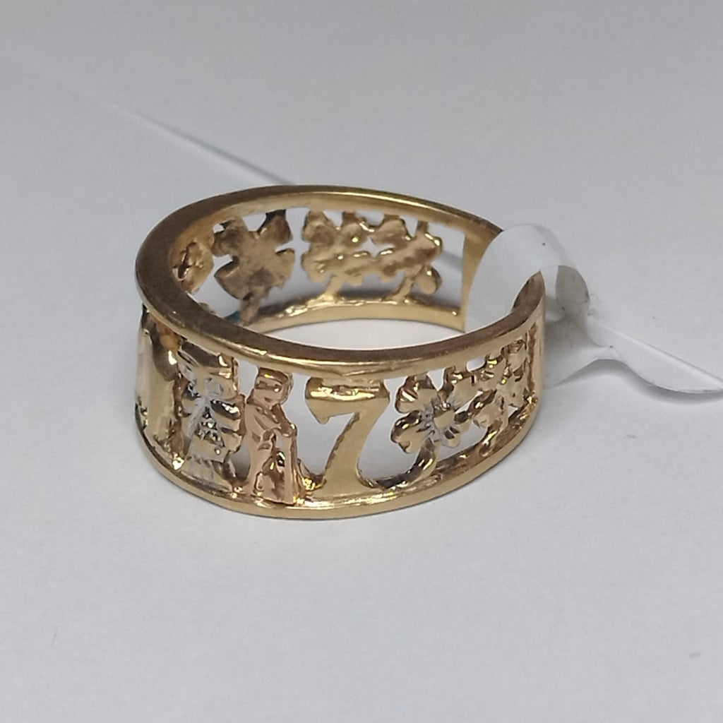 ARGOLLA DE LA SUERTE ORO 14 K 5.2 GRMS (SEMINUEVO)
