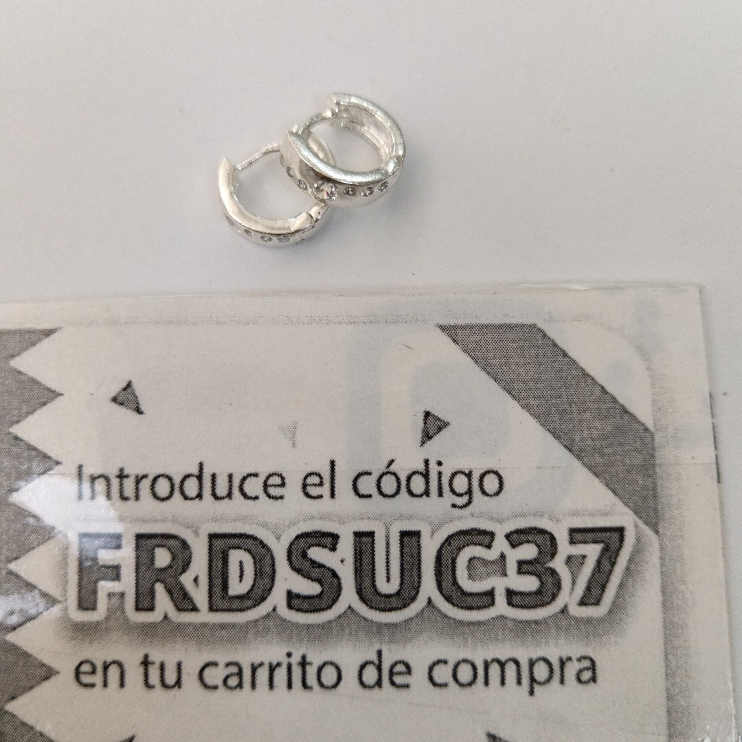 ARRACADAS C/CIRCONIAS PLATA .925 2.5 GR (NUEVO)