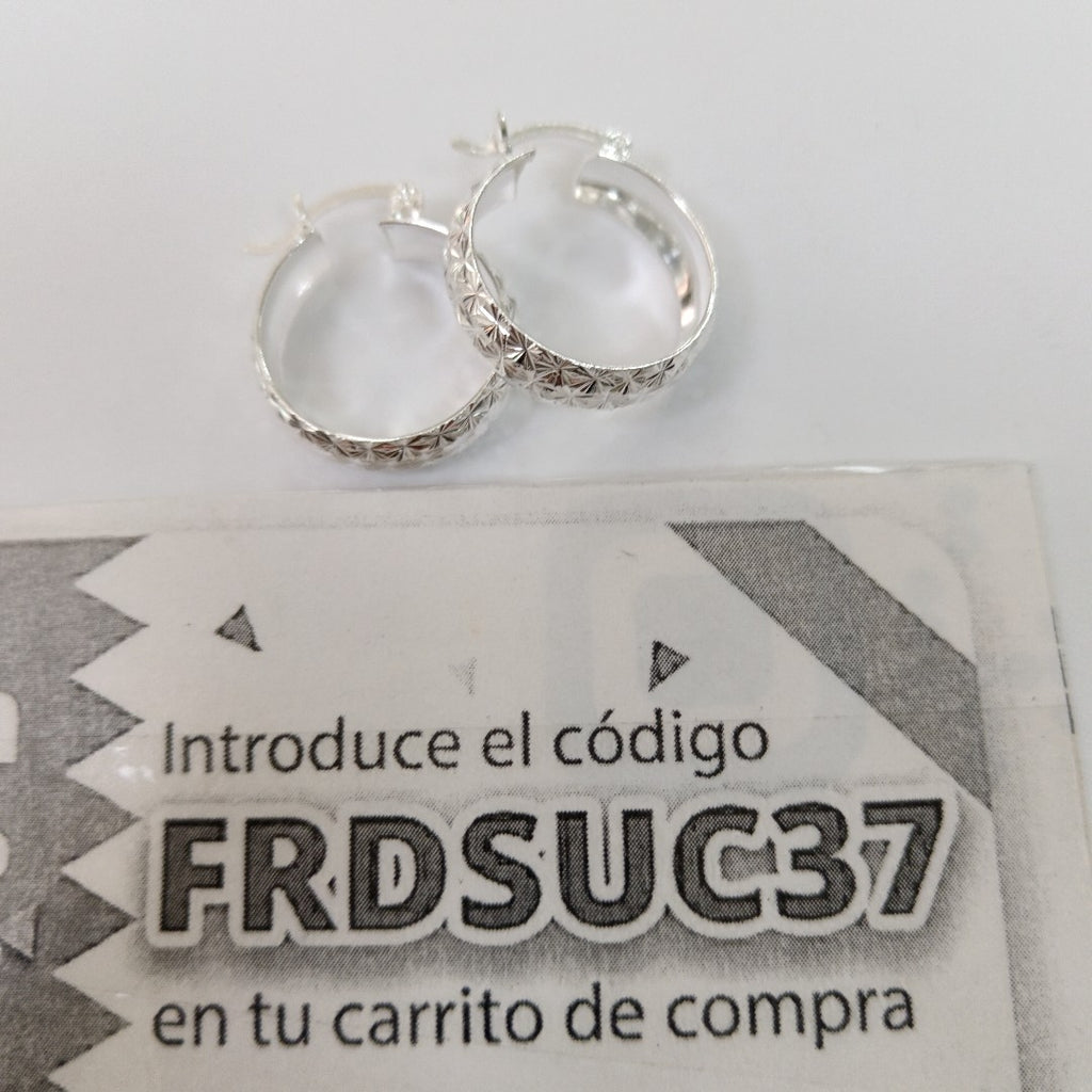 PAR ARRACADAS FACETADAS PLATA .925 3.4 GR (NUEVO)