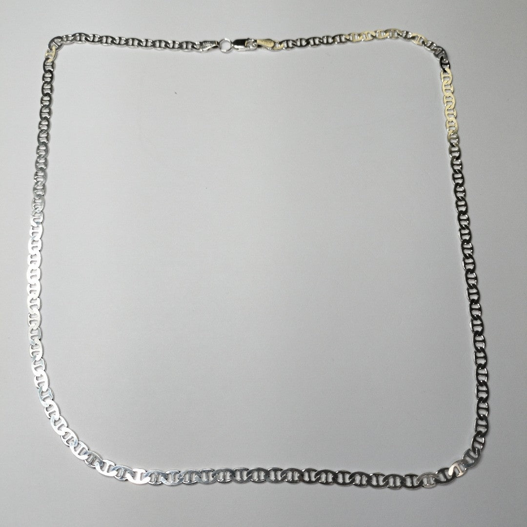 CADENA TEJIDO GUCHI PLATA .925 55 CM 12.7 GR (NUEVO)