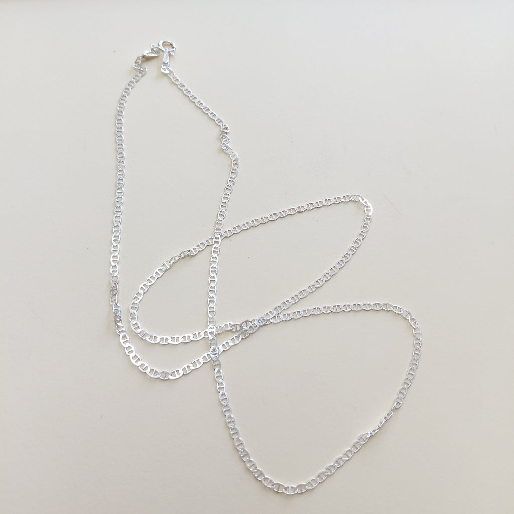 CADENA TEJIDO GUCHI PLATA .925 60 CM 3.9 GR (NUEVO)