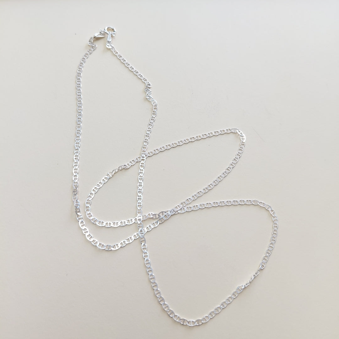 CADENA TEJIDO GUCHI PLATA .925 60 CM 3.9 GR (NUEVO)