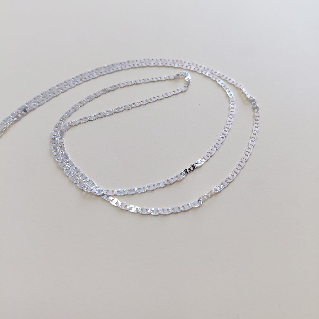 CADENA TEJIDO ESPEJO PLATA .925 60 CM 4.3 GR (NUEVO)