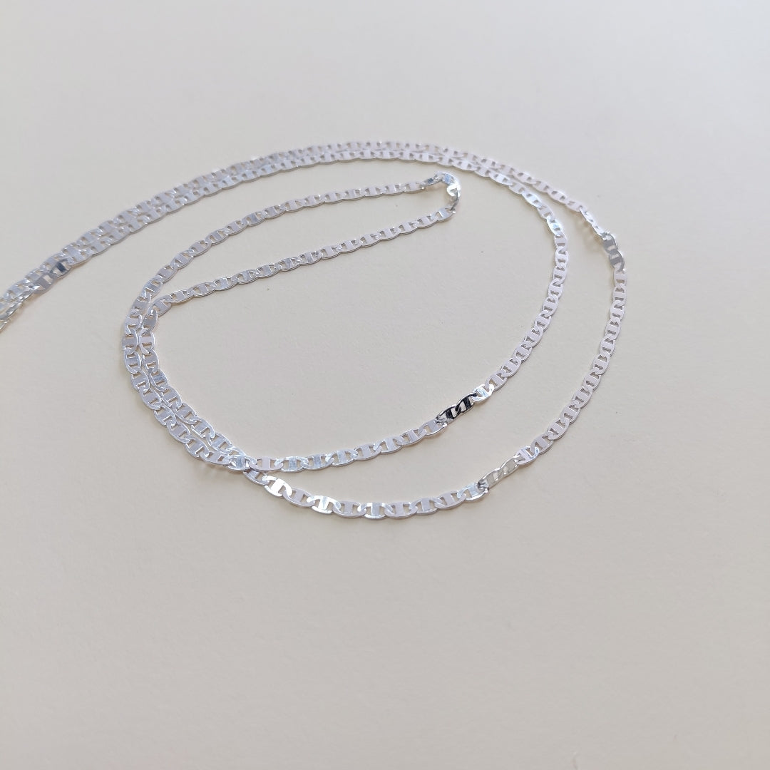 CADENA TEJIDO ESPEJO PLATA .925 60 CM 4.3 GR (NUEVO)
