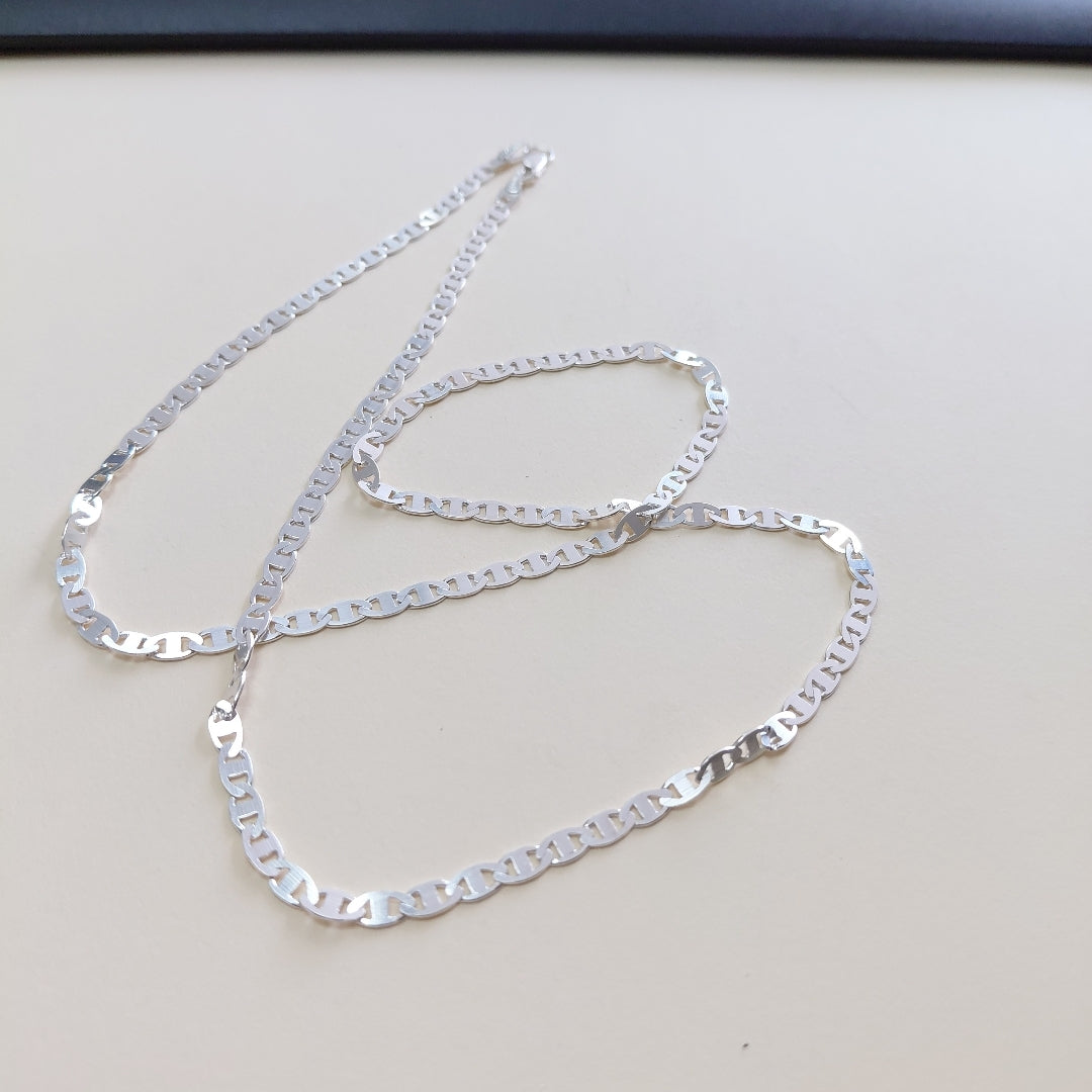 CADENA TEJIDO GUCHI PLATA .925 60 CM 8.9 GR (NUEVO)