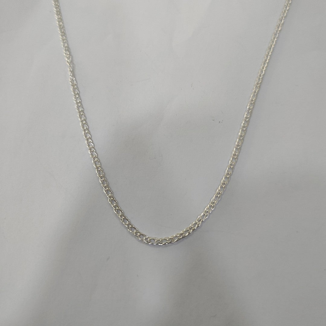 CADENA TEJIDO ESLABONES PLATA .925 50 CM 3.5 GR (NUEVO)